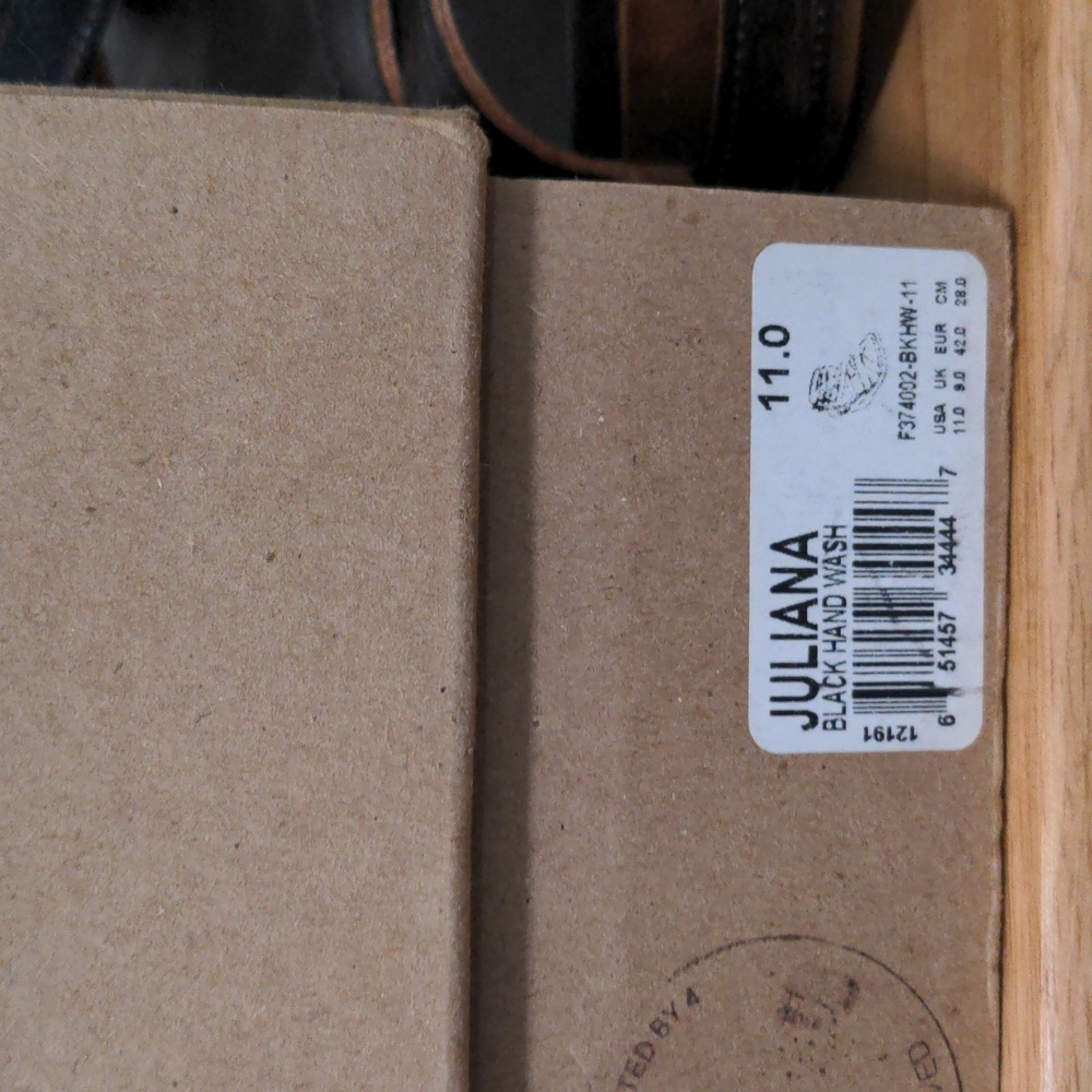 BedStu Juliana Black Leather Platform Wedge Sandals sz 11 New w Box - Picture 9 of 12